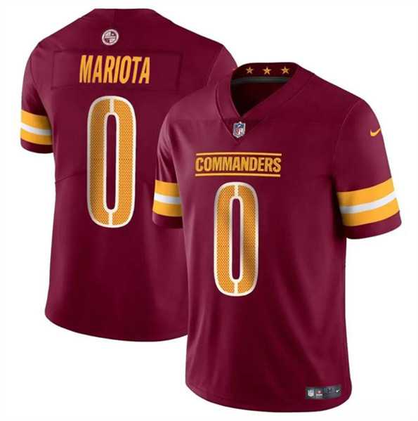 Men & Women & Youth Washington Commanders #0 Marcus Mariota Burgundy Vapor Limited Football Stitched Jersey